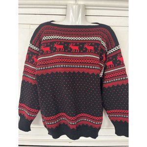 Moriarty Sweater 100% Wool Boat Neck Fair Isle Handmade Vermont Women’s Small